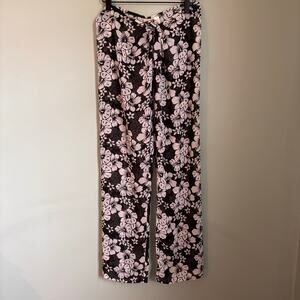 Victoria's Secret Sheer Swim Cover Up Tie Front Tropical Pants